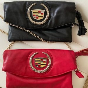 Ashley M Cadillac Emblem Purse Clutch Crossbody